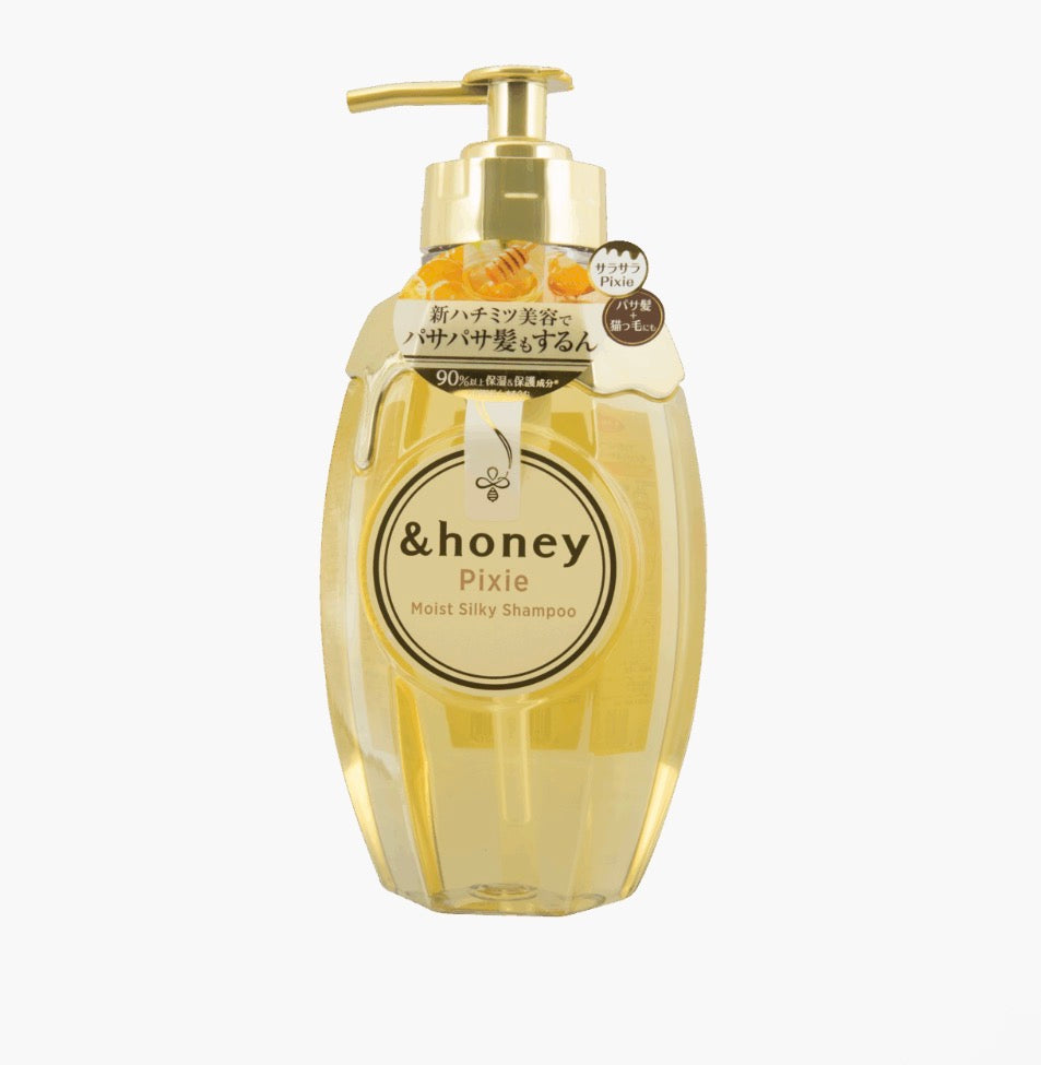 【🌸 細軟打結髮救星】日本 &honey Pixie 1.0 蜂蜜滋潤絲滑保濕洗髮露 (440ml) | 絲滑蓬鬆 拒絕扁塌