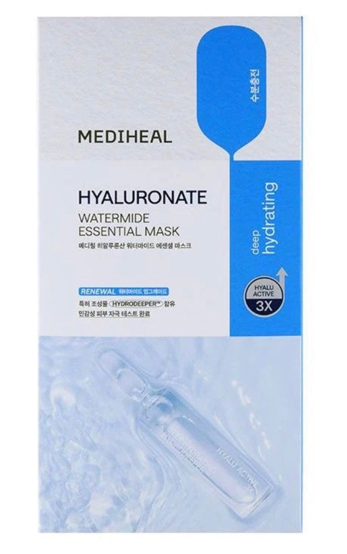 MEDIHEAL 可萊絲美迪惠爾透明質酸水薄荷保濕導入精華面膜 24MLx10’S