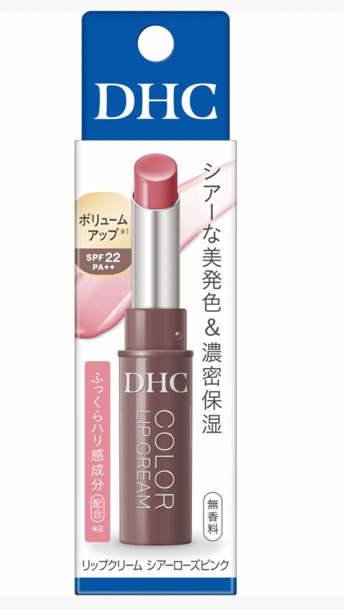 DHC 濃密彩色潤唇膏 SPF22 1.5g - 粉紅色 (Sheer Rose Pink)｜保濕潤色防曬 豐唇遮蓋暗沉 日本平行進口